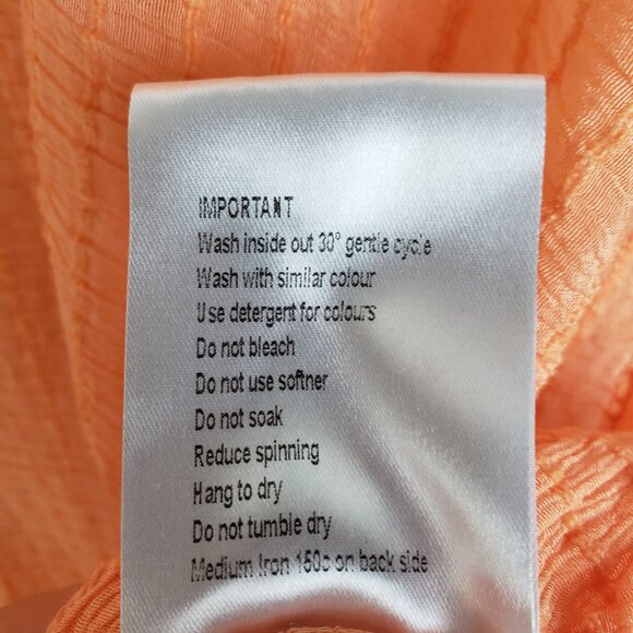 Project AJ117 Copenhagen Blouse Top Button Front Rayon Peach Minimalist size XL - Picture 13 of 14